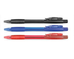 Lod��u pildspalva, 0.7mm, sarkana, meh�nisk�, Clicker